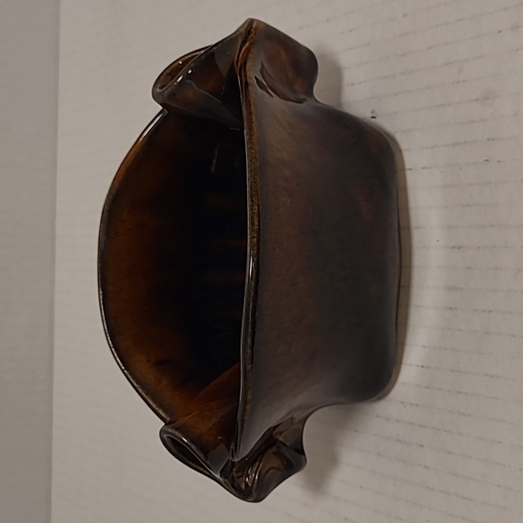 Signed Hilborn Canadian Studio Pottery Brown Pinch Bowl - Picture 3 of 16